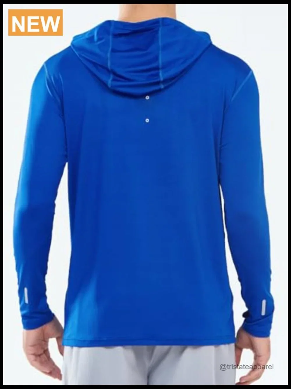 Men's UPF 50+ Sun Protection Hoodie Long Sleeve Rash Guard Fishing Swim Shirt